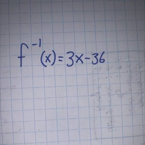 How do i solve for an inverse for example:f(x)=1/3x+12