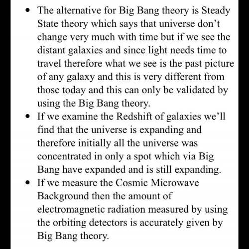 Do you agree in the Big Bang theory? Reasoning