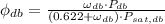 \phi_{db} = \frac{\omega_{db}\cdot P_{db}}{(0.622+\omega_{db})\cdot P_{sat, db}}