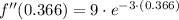 f''(0.366) = 9\cdot e^{-3\cdot (0.366)}