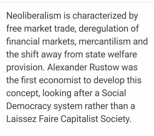 What is neoliberalism significance to one's life?