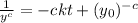 \frac{1}{y^c}=-ckt+(y_0)^{-c}