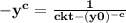 \mathbf{-y^c = \frac{1}{ckt - (y0)^{-c}}}
