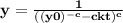 \mathbf{y = \frac{1}{((y0)^{-c} -c kt)^c}}