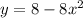 y=8-8x^{2}