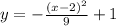 y=-\frac{(x-2)^2}{9}+1