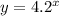 y=4.2^x