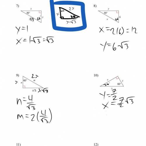 *^^NEED WITHIN 30 MINUTES ILL GIVE YOU BRAINLIEST****

This is solving special right triangles (45,