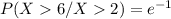 P(X6/X2) = {e^{-1}