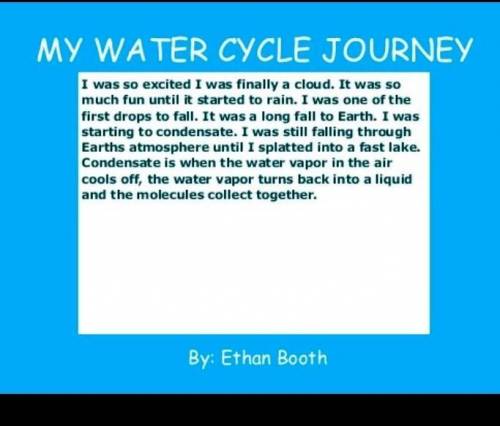 A story about a water cycle