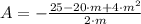 A = -\frac{25-20\cdot m +4\cdot m^{2}}{2\cdot m}