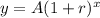 y=A(1+r)^x