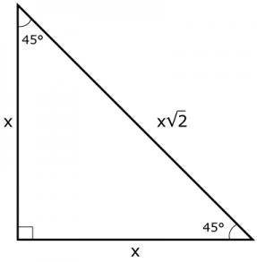 What is the ratio for a 45 45 90 Triangle?