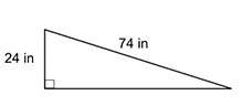 Which of the following shows the length of the third side, in inches, of the triangle below? &lt;