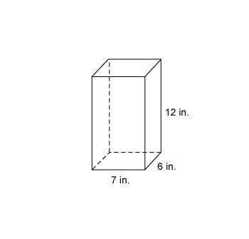 What is the lateral area of the rectangular prism?  assume the prism is resting on its b