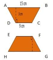 Which measurements would be correct for trapezoid efgh if it were similar to trapezoids abcd?
