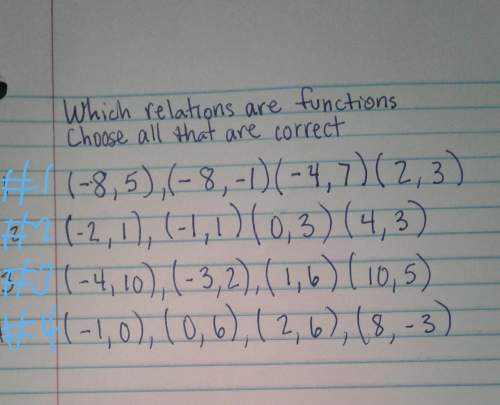 Which relations are functions choose all that correct
