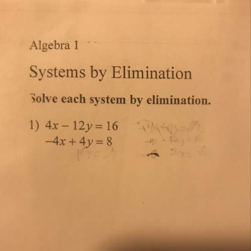 How would i solve this by elimination