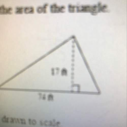 Find the area of the triangle,  a 91 ft b 148 ft c 182 ft d 629 ft