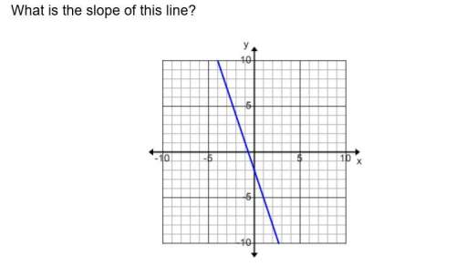 What is the slope of the line?  a. 3 b. -3 c. 1/3  d