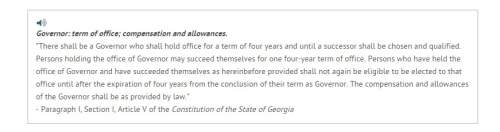 Picture attatched what conclusion can you draw from this part of the georgia constitution?