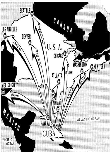 Given the information shown, in what way was the united states threatened during the cuban missile c