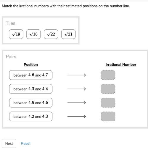 Match the irrational numbers with their estimated positions on the number line.