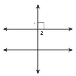 Which relationship describes angles 1 and 2?  linear pair adjace
