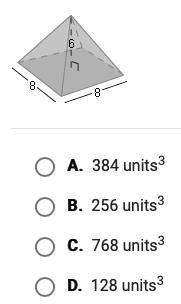 What is the volume of the regular pyramid below?