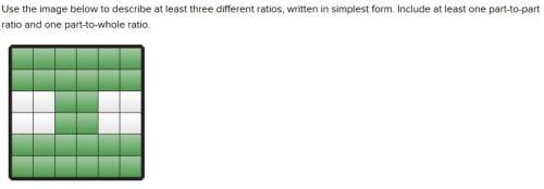 Use the image below to describe at least three different ratios, written in simplest form. include a