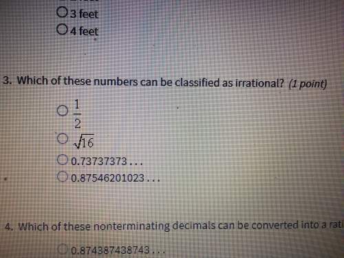 Which of these numbers can be classified as irrational