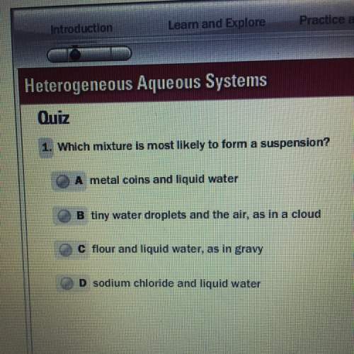 Which mixture is most likely to form a suspension
