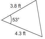 What is the area of this triangle? enter your answer as a decimal in the box. round only your final