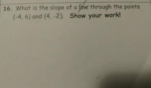 What is the slope of a line through the points (-4, 6) and (4,-2)
