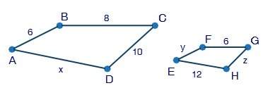 The polygons below are similar. find the value of y. 4.5  12 16 guess: