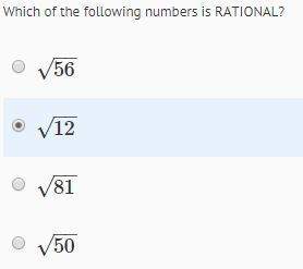 Need to figure out what number is rational. in advance.