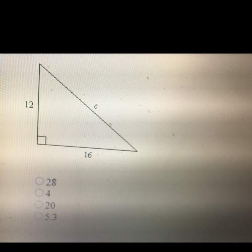 What is the length of the hypotenuse of the right triangle shown?