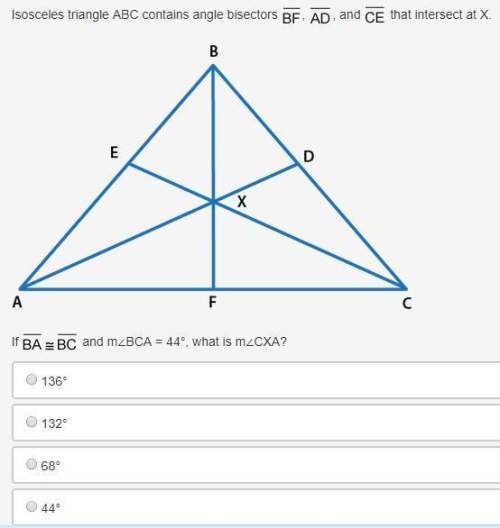 Best answer gets  isosceles triangle abc contains angle bisectors segment bf, segment ad
