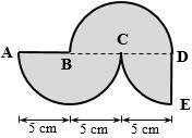 The figures below are made out of circles, semicircles, quarter circles, and a square. find the area