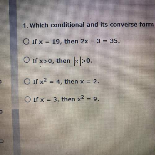 Which conditional and its converse form a true biconditional