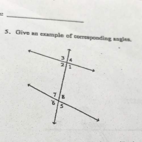 Give an example of corresponding angles