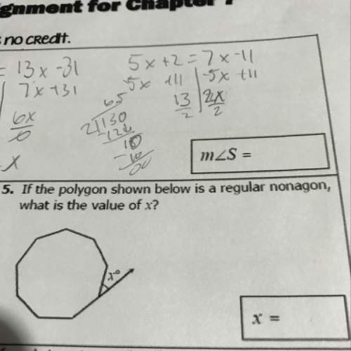 If the polygon shown below is a regular nonagon what is the value of x?