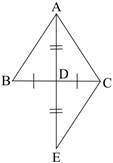Based on the figure, which pair of triangles is congruent by the side angle side postulate?