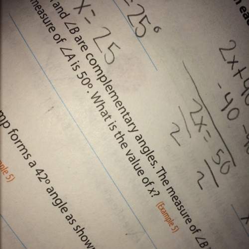 Aand b are complementary angles the measure of b is (4x) and the measure of a is 50 what is the valu