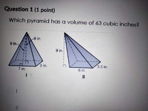 Which pyramid has a volume of 63 cubic inches