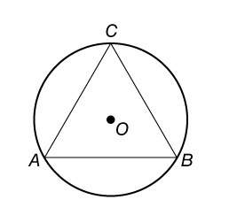 Equilateral triangle abc is inscribed in circle o. use the diagram to find the following measures.