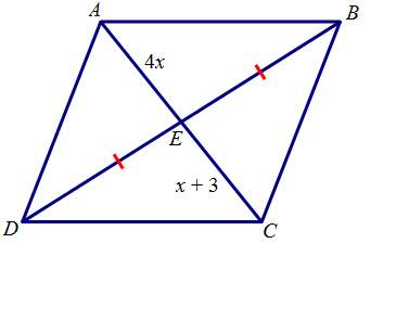 "find the length of ac for which abcd is a parallelogram. a. 4  b. 6  c. 7 &lt;