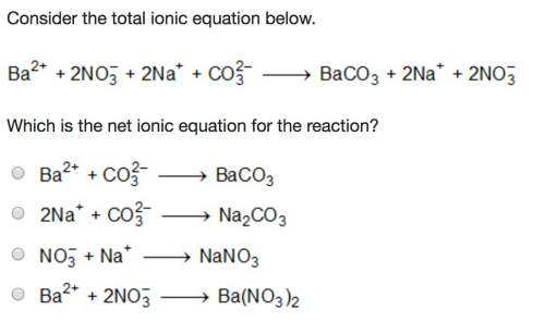 Which is the net ionic equation for the reaction?