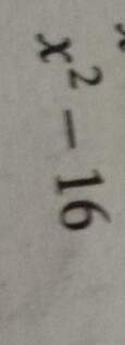 How to factorise x squared minus 16