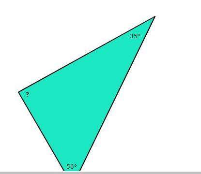 What is the value of the missing angle in the triangle?